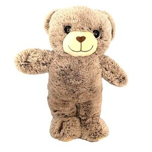 Spark Create Imagine Teddy Bear Brown Plush Stuffed Toy Animal Ribbed Paws 13"